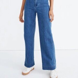 Madewell Emmett Full-Length Jeans in Midland Wash Size 28, Wide-leg denim